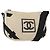 Borsa a Spalla CHANEL Sports COCO Mark Canvas Beige Argento CC Auth 146878