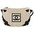 Borsa a Spalla CHANEL Sports COCO Mark Canvas Beige Argento CC Auth 146878 - vista 13