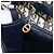 Borsa a Spalla in Tela Trotter Christian Dior Blu Navy Oro Auth 153965 D'oro - vista 20
