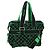 Autre Marque BOTTEGA VENETA Borsa a Mano in Tela 2 in 1 Verde Nero Argento Auth mr1618M