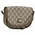 Borsa a Spalla GUCCI GG Plus Supreme PVC Beige Oro Auth ka473 D'oro
