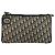 Borsa a Spalla in Tela Trotter Christian Dior Blu Navy Oro Auth 147961 D'oro - vista 13