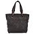 CHANEL Paris Biarritz Tote Tasche Beschichtete Leinwand Dunkelbraun Silber CC Auth bs29897 - Ansicht 2