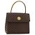 Céline Borsa a mano in tela Macadam CELINE in pelle PVC marrone oro Auth ar13796 D'oro