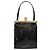 SAINT LAURENT Borsa a Mano Smalto Nero Oro Auth 154615 D'oro - vista 13