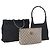 Bamboo Borsa a Spalla Gucci GG Supreme in PVC Nylon 3 Pezzi Beige Nero Auth ka378