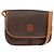 Céline CELINE Macadam Canvas Shoulder Bag PVC Leather Brown Gold Auth bs31207 Golden