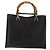 Borsa a mano in pelle nera GUCCI Bamboo Auth ep11149 Nero - vista 2