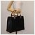 Borsa a mano in pelle nera GUCCI Bamboo Auth ep11149 Nero - vista 23