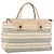 Burberry Tote Bag aus Leinwand in Elfenbein Silber authentisch hk3108 Roh