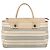Burberry Tote Bag aus Leinwand in Elfenbein Silber authentisch hk3108 Roh - Ansicht 13