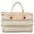 Burberry Tote Bag aus Leinwand in Elfenbein Silber authentisch hk3108 Roh - Ansicht 2