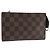 LOUIS VUITTON Pochette Marais Damier Ebene Pouch LV Auth 146456