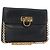 Borsa a spalla Gancini in pelle blu navy e oro Auth 152720 di Salvatore Ferragamo D'oro
