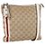 Borsa a Spalla Gucci GG Canvas Sherry Line Beige Oro 144388 Auth 148841 D'oro
