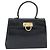 Borsa a mano in pelle Gancini Salvatore Ferragamo 2 in 1 Nero Oro Auth BA7323