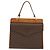 Céline Borsa a mano in tela Macadam CELINE in pelle PVC marrone oro Auth 149127 D'oro - vista 2