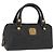 MCM Vicetos Logogram Mini Borsa a Mano in Pelle PVC Nera Oro Auth bs30228 Nero D'oro