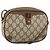 Borsa Sherry Line GG Supreme Web di GUCCI in PVC beige e oro 89 02 066 Auth BA7117 D'oro