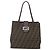 FENDI Zucca Canvas Mamma Baguette Tote Bag Schwarz Braun Auth 147540 - Ansicht 13