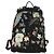 Zaino GUCCI flora in tela nera e argento 353476 Auth bs29799 Nero - vista 2