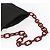 Borsa a spalla con catena Prada in nylon marrone Auth bs29917 - vista 7