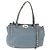 VALENTINO Borsa a mano in pelle 2 in 1 Blu Oro Auth BA6602 D'oro