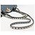 VALENTINO Borsa a mano in pelle 2 in 1 Blu Oro Auth BA6602 D'oro - vista 8