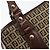 FENDI Zucchino Canvas Tote Bag Braun Gold Auth 146282 Golden - Ansicht 9