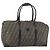 Borsa Boston in tela Zucca FENDI PVC nera e marrone Auth 144233 Nero