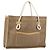 GUCCI Micro GG Supreme Tote Bag aus PVC Beige Gold Auth am9689 Golden