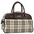 Burberry Borsa Tote Nova Check in nylon beige e argento Auth BA8239