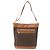 Céline Borsa a Spalla in Tela Macadam CELINE in Pelle PVC Marrone Oro Auth 154717 D'oro - vista 13