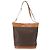 Céline Borsa a Spalla in Tela Macadam CELINE in Pelle PVC Marrone Oro Auth 154717 D'oro - vista 2