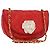 CHANEL Borsa a Spalla con Catena Matelassé Camelia in Pelle di Agnello Rossa Oro CC Auth 154769 Rosso D'oro