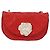 CHANEL Borsa a Spalla con Catena Matelassé Camelia in Pelle di Agnello Rossa Oro CC Auth 154769 Rosso D'oro - vista 13