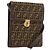 Borsa a Spalla in Tela Zucca FENDI Nera Marrone Auth ar13781 Nero