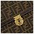Borsa a Spalla in Tela Zucca FENDI Nera Marrone Auth ar13781 Nero - vista 17