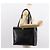 Salvatore Ferragamo Vala Präge-Tote aus Leder in Schwarz und Gold Auth BA7328 Golden - Ansicht 20