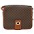 Céline Borsa a Spalla in Tela Macadam CELINE in Pelle PVC Marrone Oro Auth 149062 D'oro - vista 13