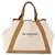 Bolsa Cabas Navy Balenciaga em lona e couro bege claro prateado 339936 Auth gh1160 Marrom Prata - vista 13