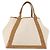 Bolsa Cabas Navy Balenciaga em lona e couro bege claro prateado 339936 Auth gh1160 Marrom Prata - vista 2
