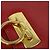 Borsa a Spalla Gancini in Pelle Rossa e Oro Salvatore Ferragamo Auth hk3177 Rosso D'oro - vista 17