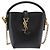 SAINT LAURENT Micro Borsa a Mano Pelle Nera Oro Auth 154229SM Nero D'oro - vista 2