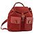 Mochila de Camurça Gucci Bamboo Vermelha Dourada 003 2058 0016 Auth th6525 Vermelho Dourado