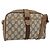Borsa Sherry Line GG Supreme Web di GUCCI in PVC beige e oro 116 02 055 Auth BA8616 D'oro