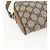 Borsa Sherry Line GG Supreme Web di GUCCI in PVC beige e oro 116 02 055 Auth BA8616 D'oro - vista 11