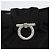 Borsa a Spalla Gancini Chain Salvatore Ferragamo Satin Nero Argento Auth 156969V - vista 14