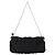 Borsa a Spalla Gancini Chain Salvatore Ferragamo Satin Nero Argento Auth 156969V - vista 3