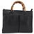 Borsa a mano in pelle Gucci Bamboo Nera Oro 001 2855 1875 0 Auth ka770 Nero D'oro